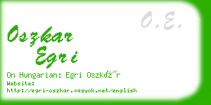 oszkar egri business card